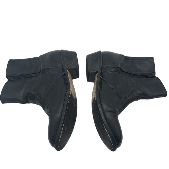 Double H Black Leather Side Zip Western Boots Men Size 10.5 BLEMISH - Picture 4 of 10